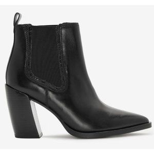 NWT Vince Camuto Ratony Black Leather Bootie Women's size 6 1/2
